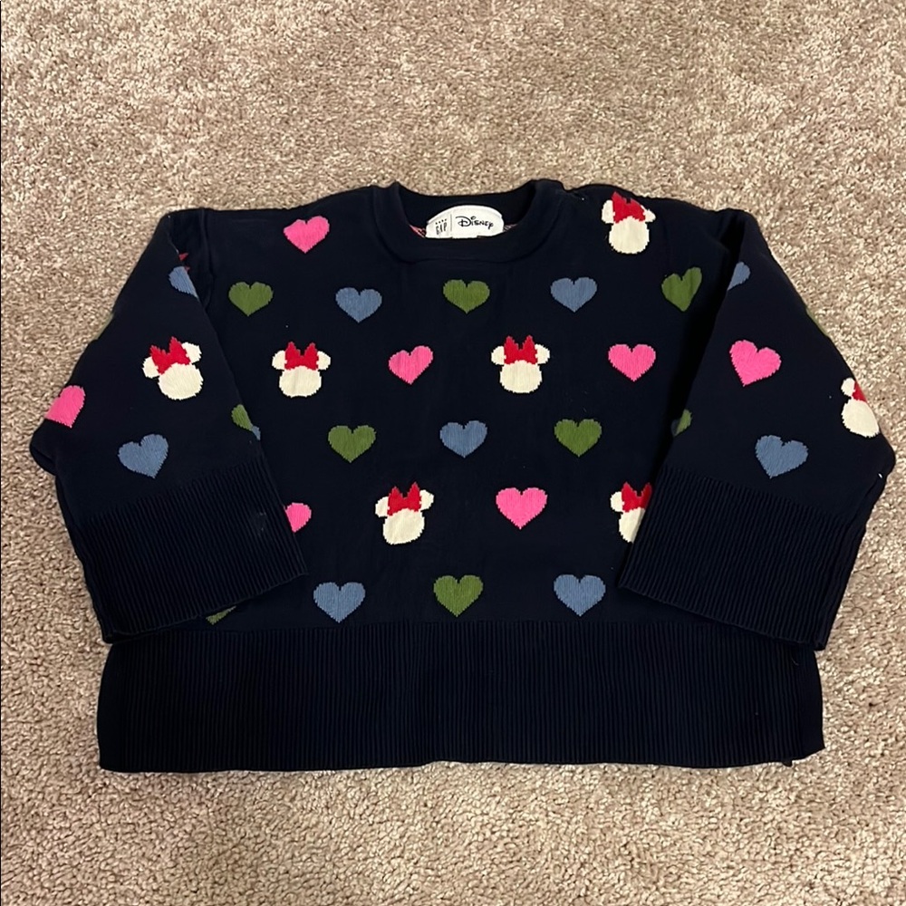 Gap x Disney Toddler Heart Minnie Sweater Size 4